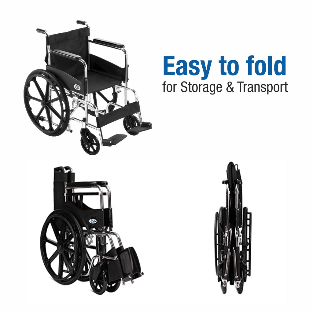 Buy VMS Careline Foldable Manual Wheelchair - Comfort Online