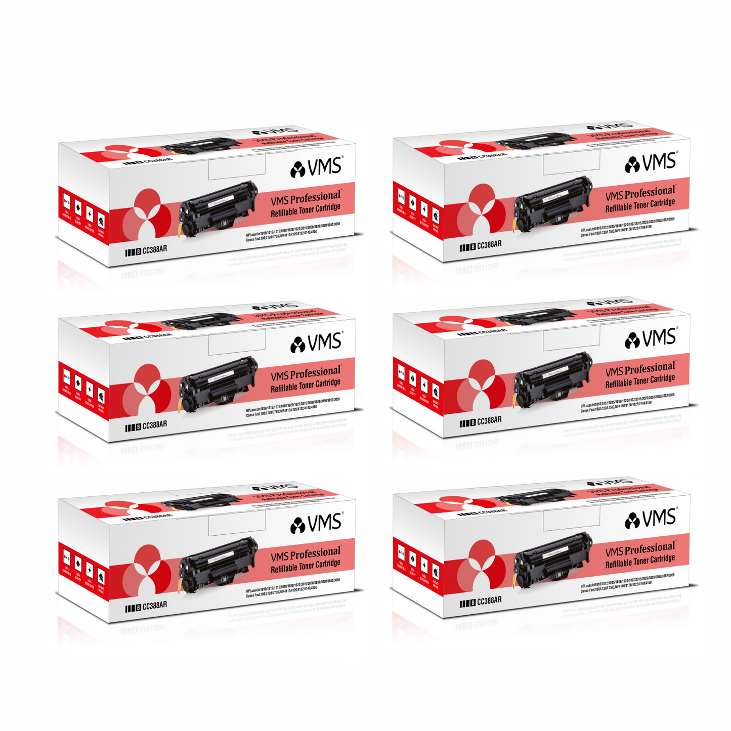 VMS Professional Refillable Black Toner cartridge 88AR