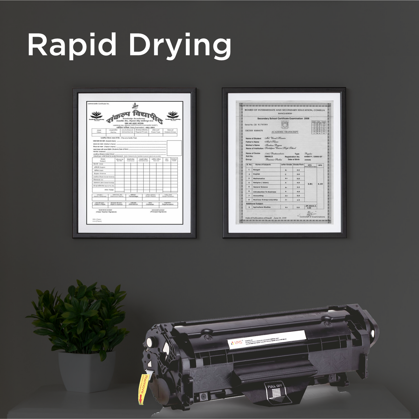 VMS Rapid Drying Black Toner Cartridge