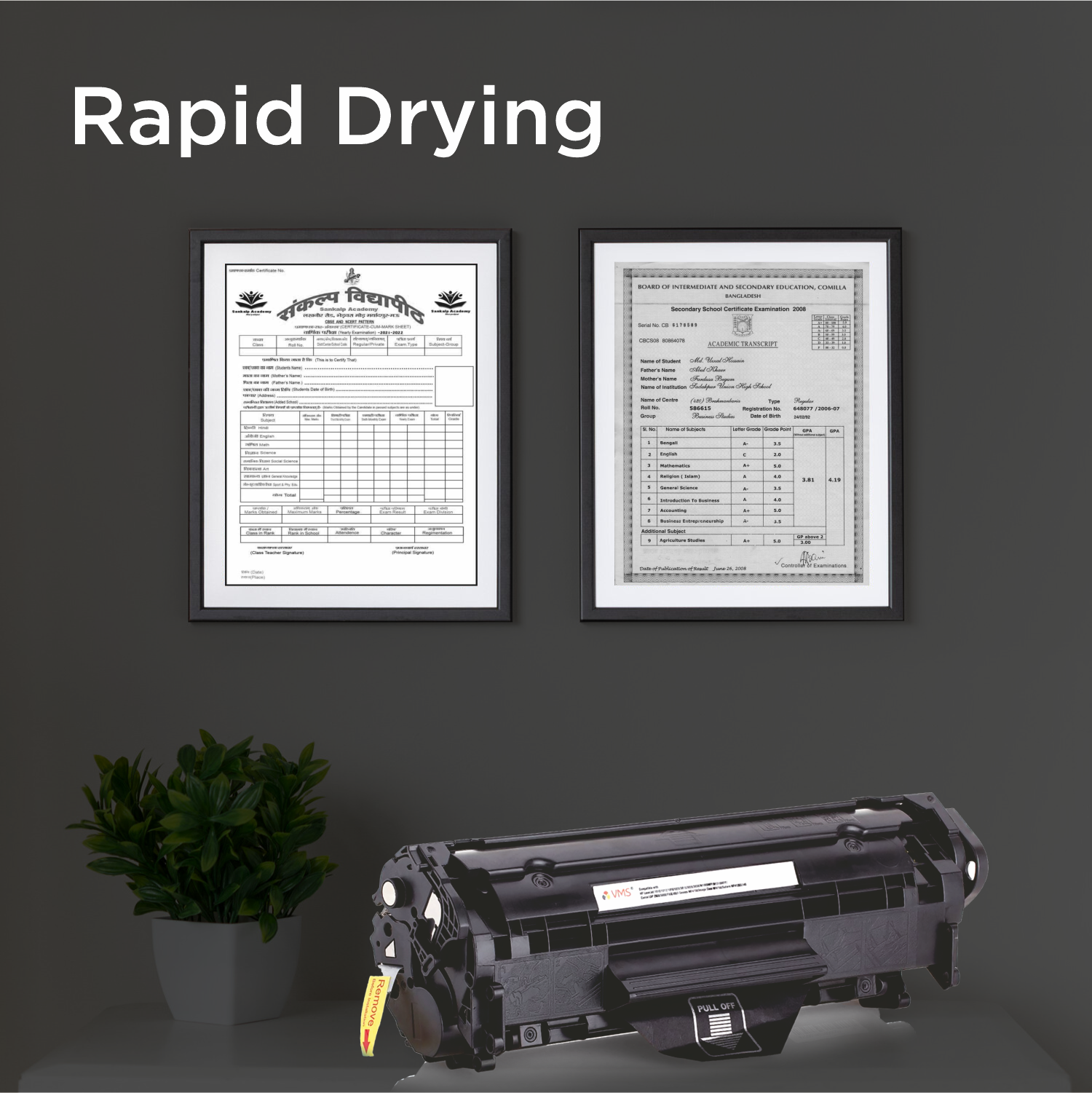 VMS Rapid Drying Black Toner Cartridge