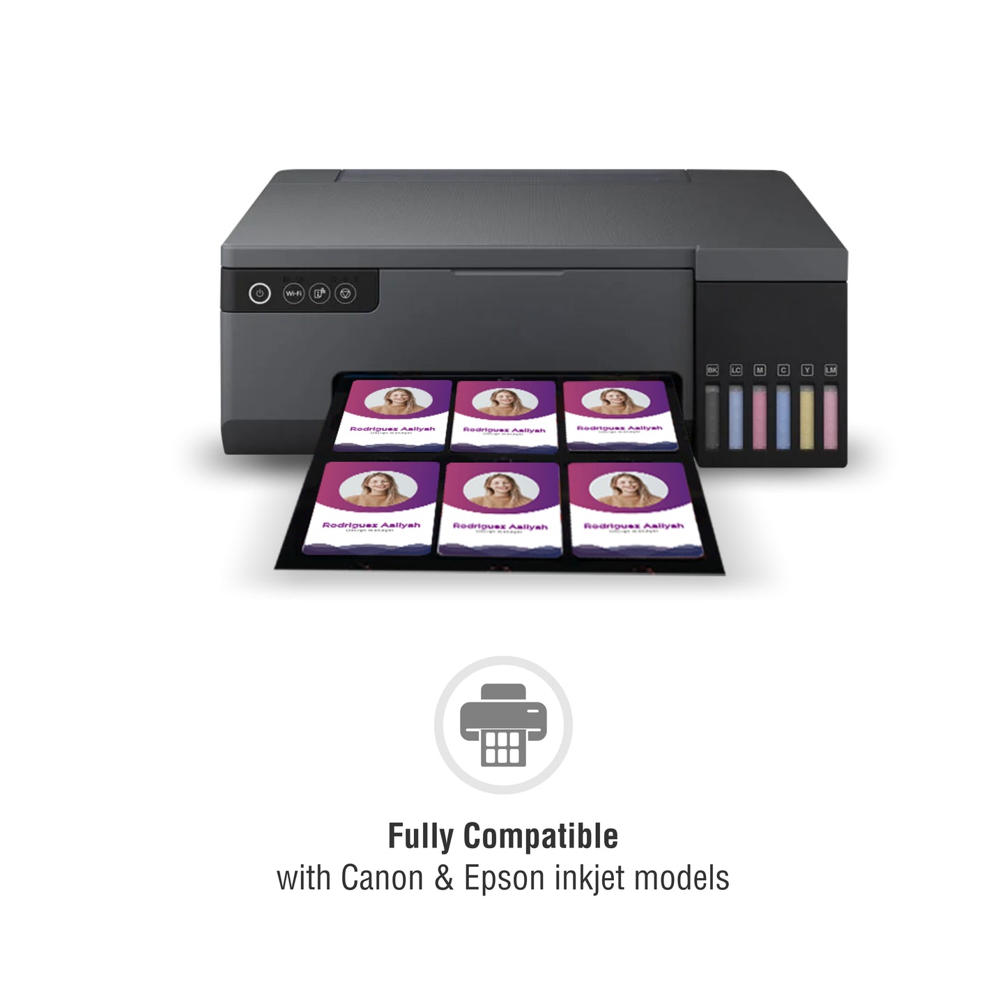 iDJET PVC Card Compatible with Canon and Epson Inkjet Models
