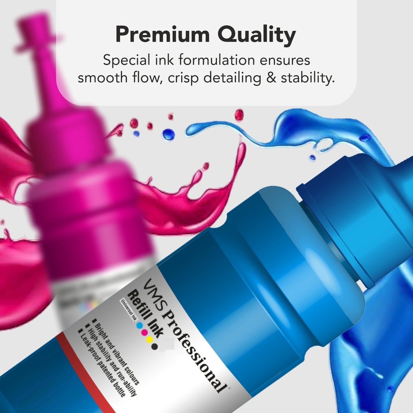 VMS Professional 100ml Refill Ink - Pack of 6