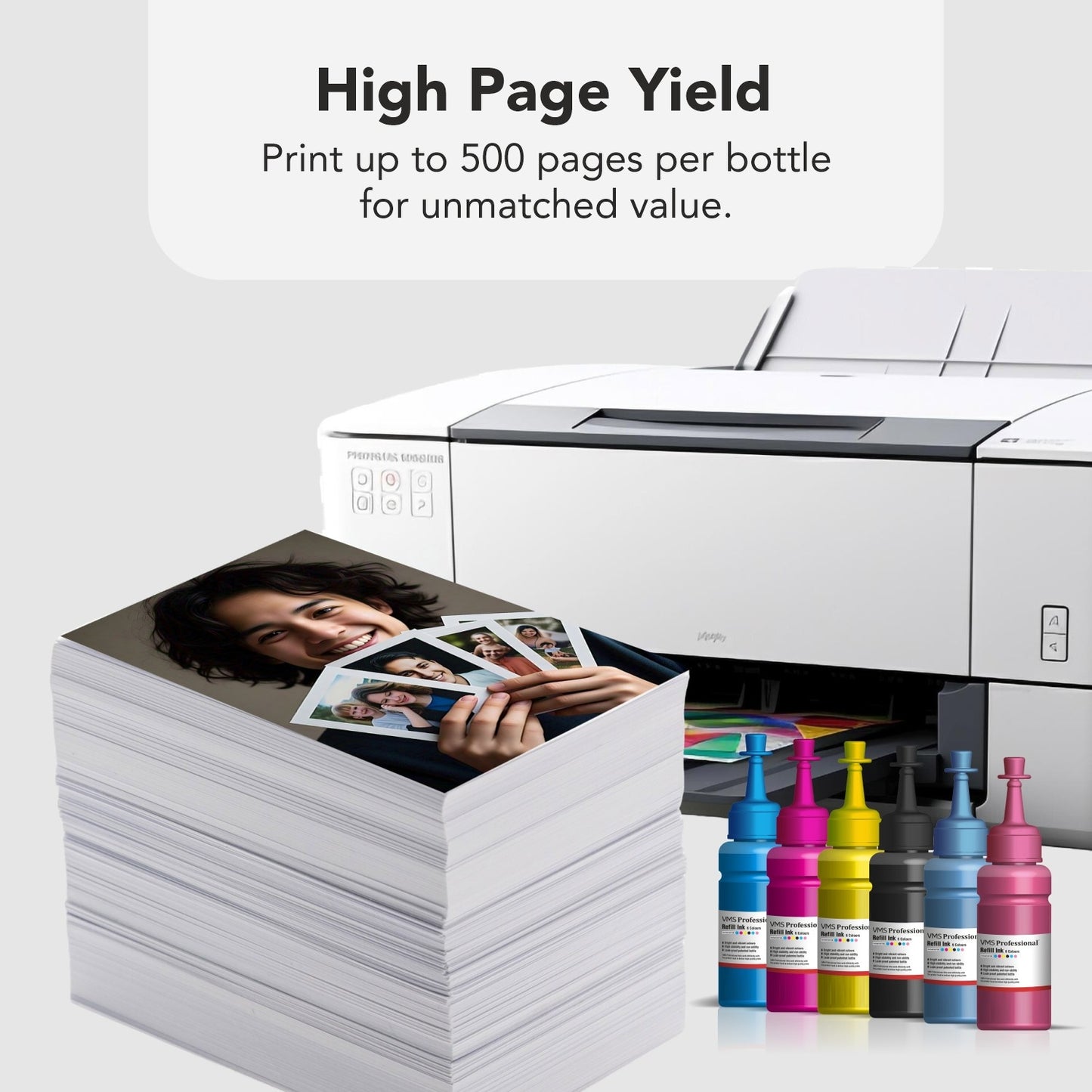 VMS Professional 100ml Refill Ink High Page Yield