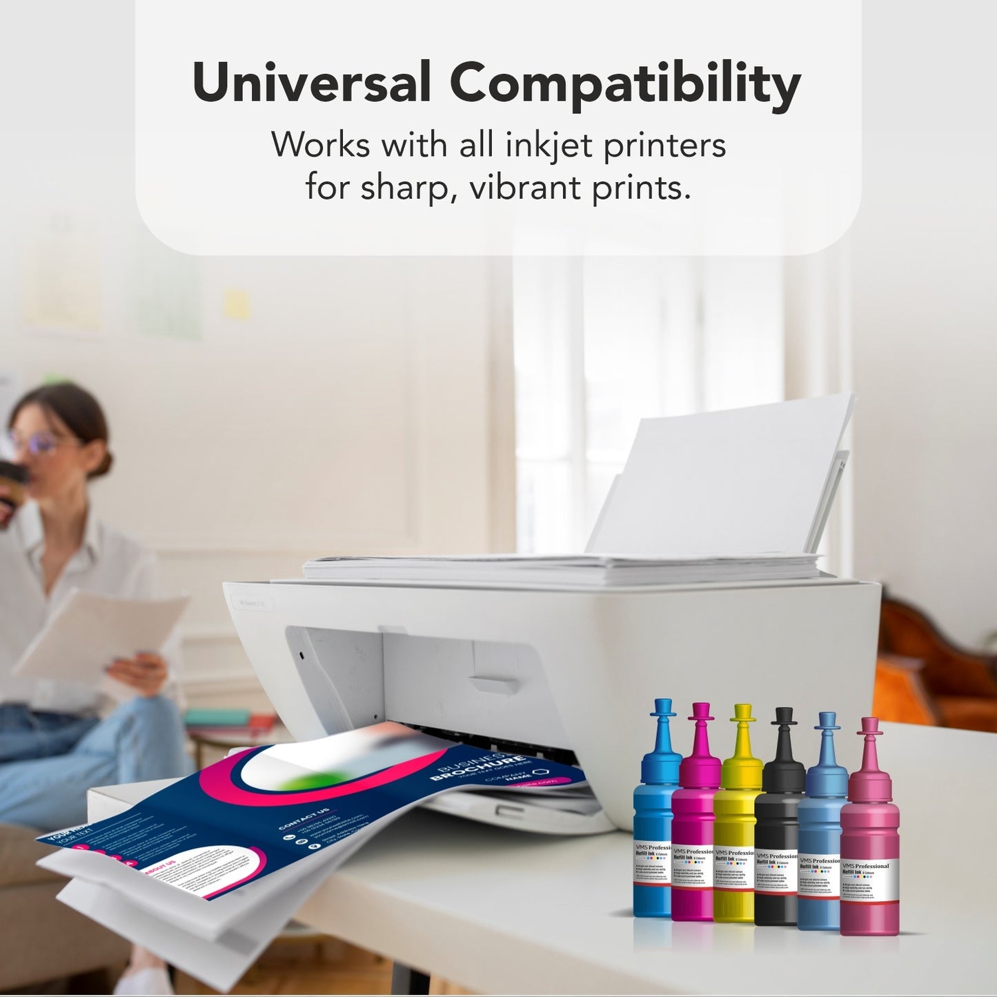 VMS Professional 100ml Refill Ink Universal Compatibility.