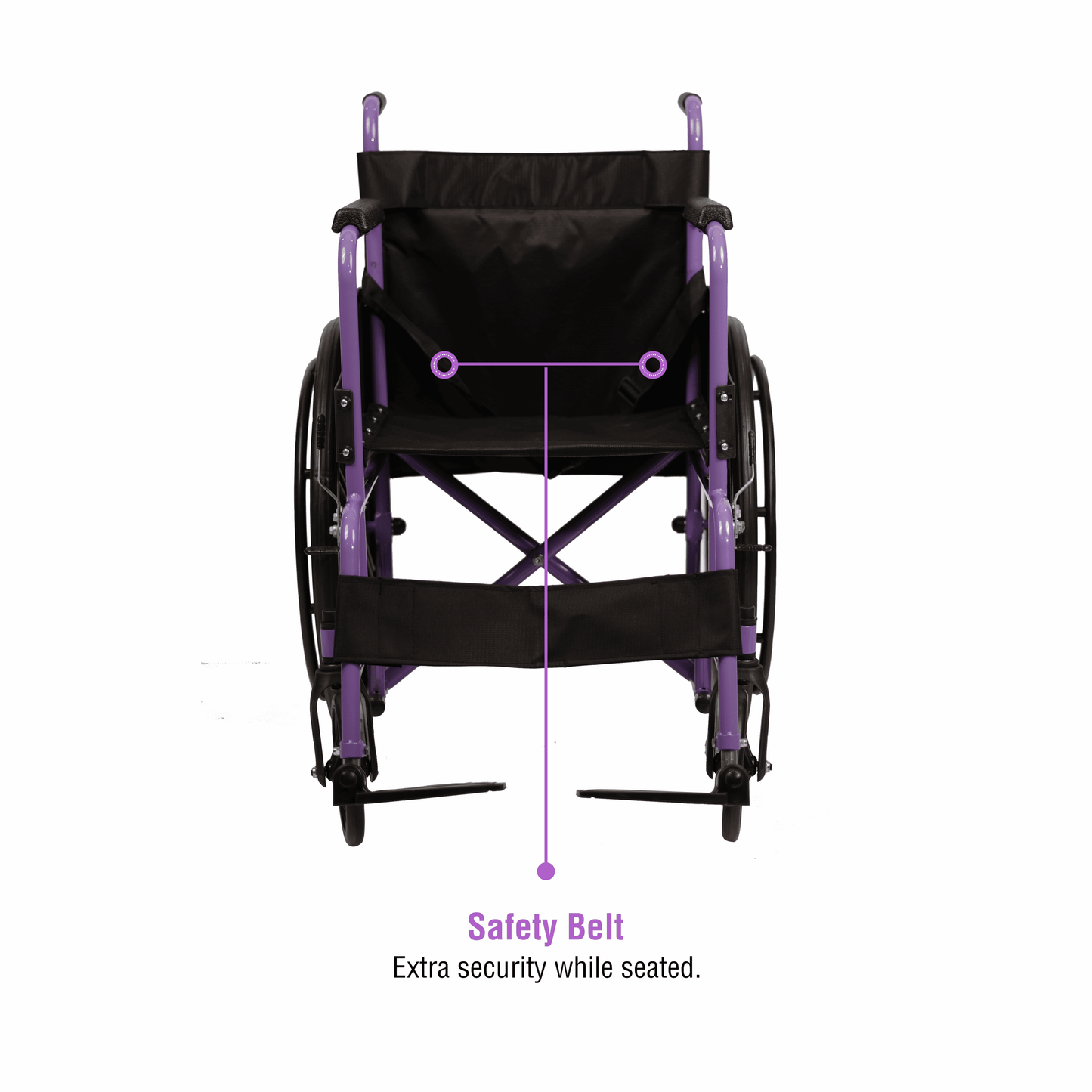 VMS Careline Foldable Manual Wheelchair Safety Belt
