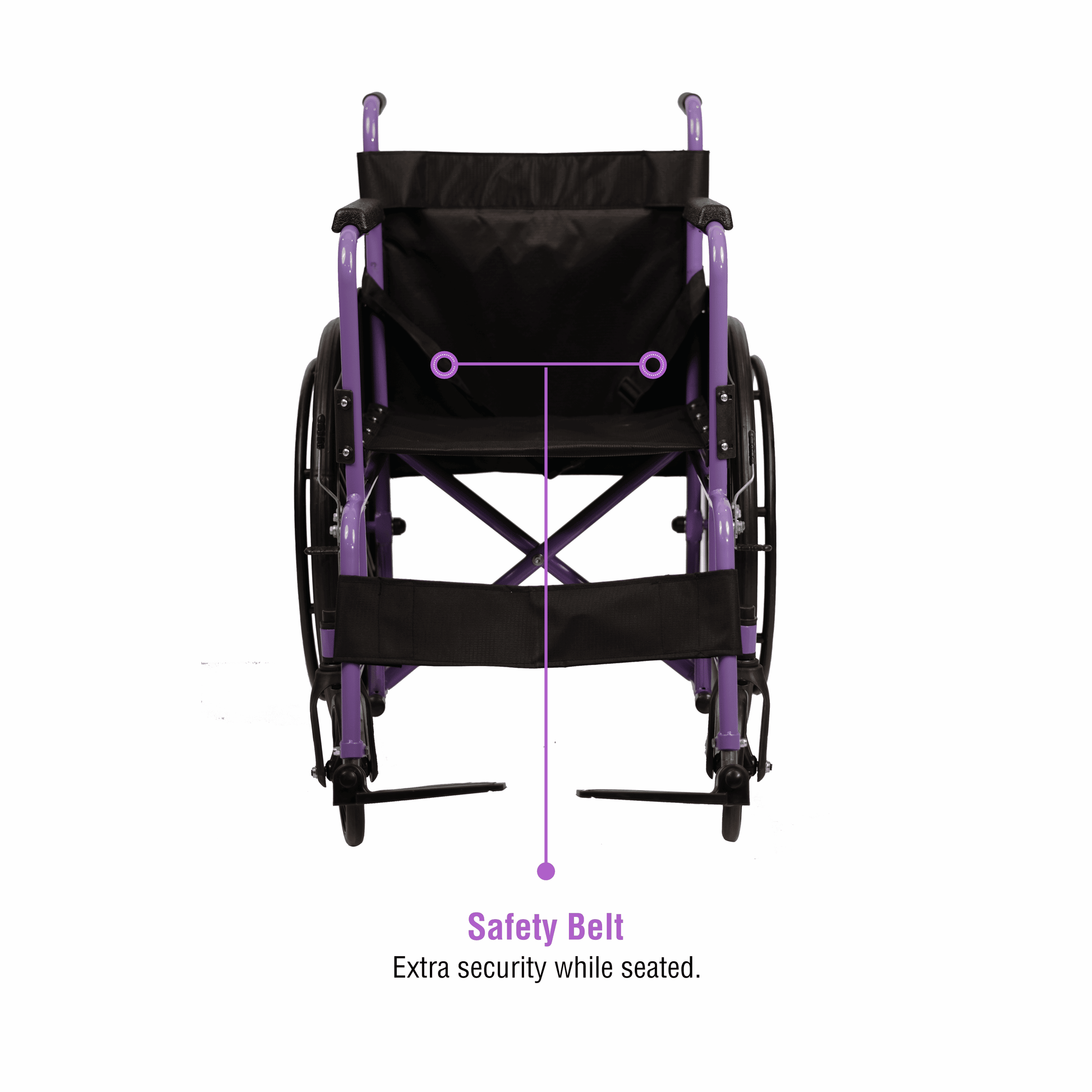 VMS Careline Foldable Manual Wheelchair Safety Belt