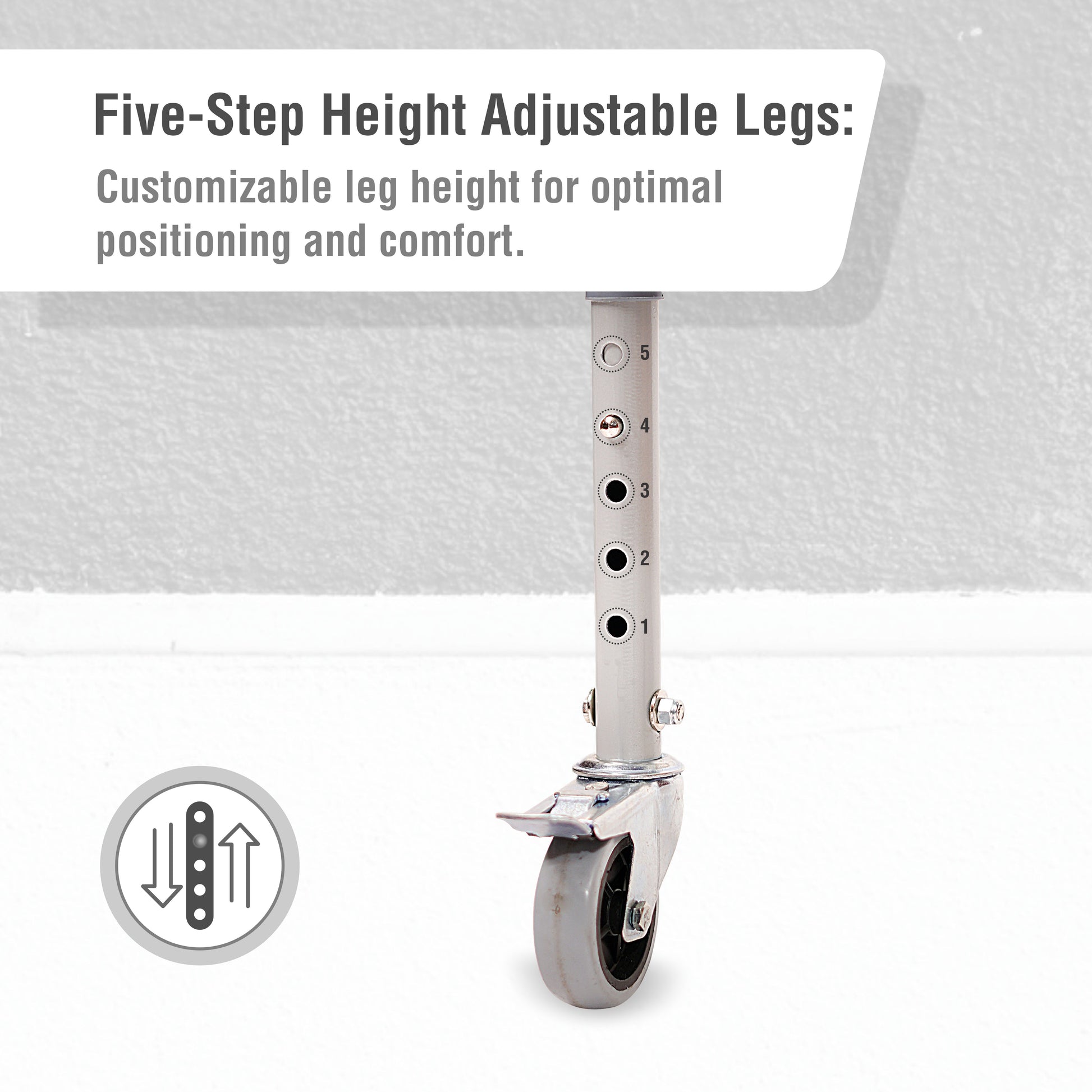 Foldable Commode Wheelchair with Adjustable Height