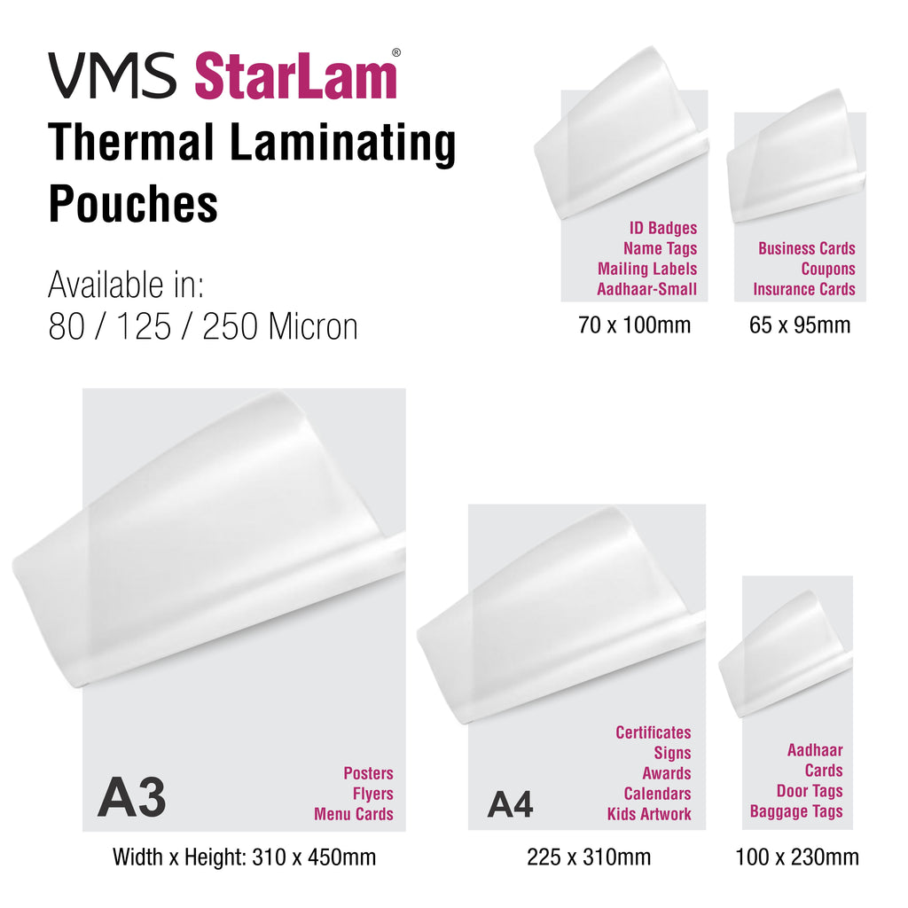 Preserve Precious Moments with VMS StarLam 125Mic Laminating Pouches