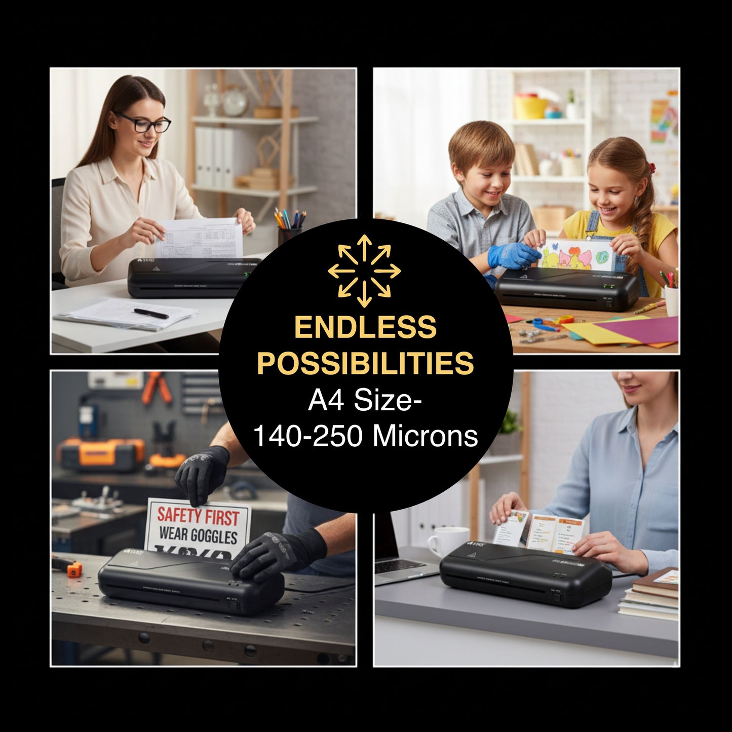 VMS LM Seal A4 Hot Thermal Laminating Machine (Photos ID,I-Card,Documents,Certificate)