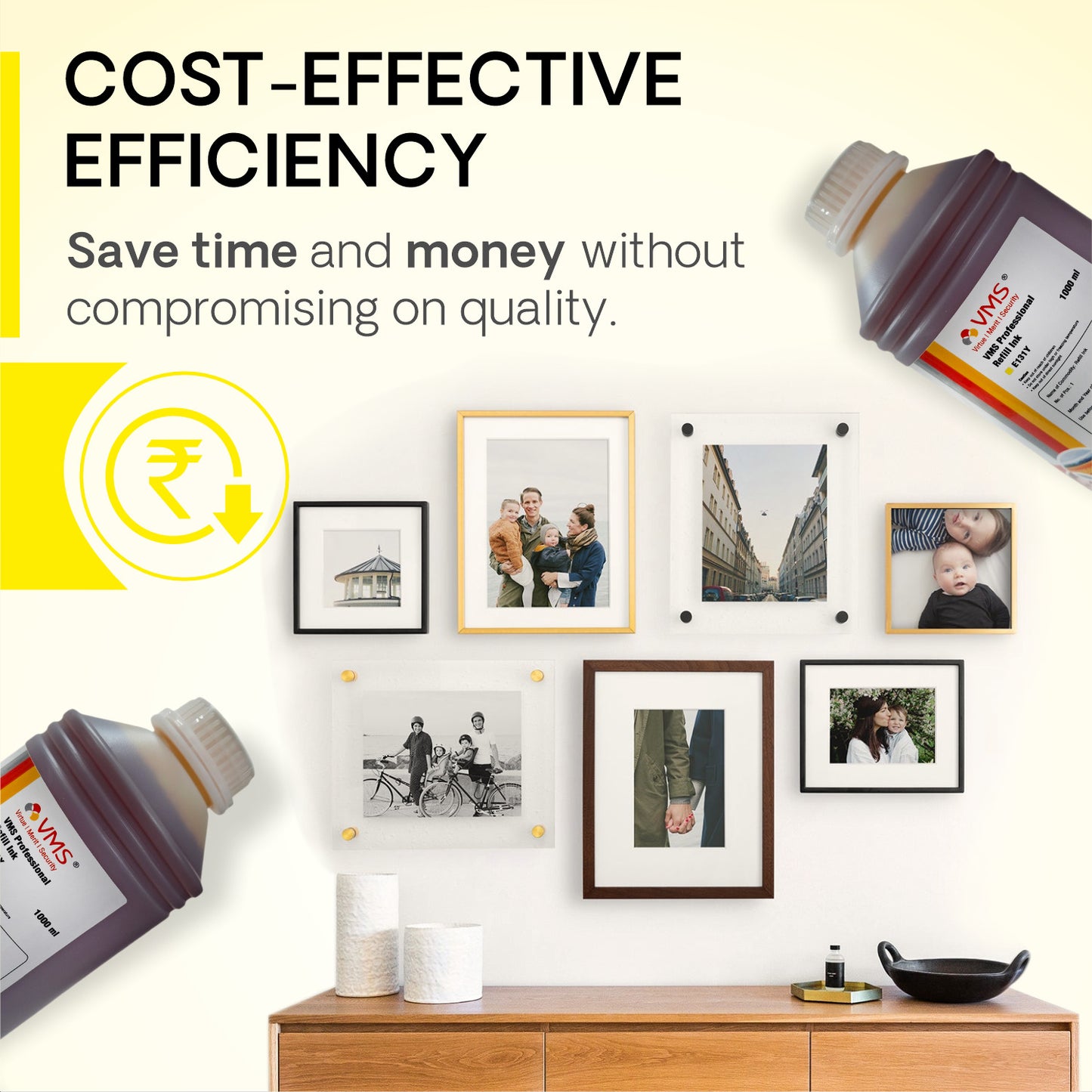 VMS Professional Ink 1 ltr Cost Effective Efficiency Yellow