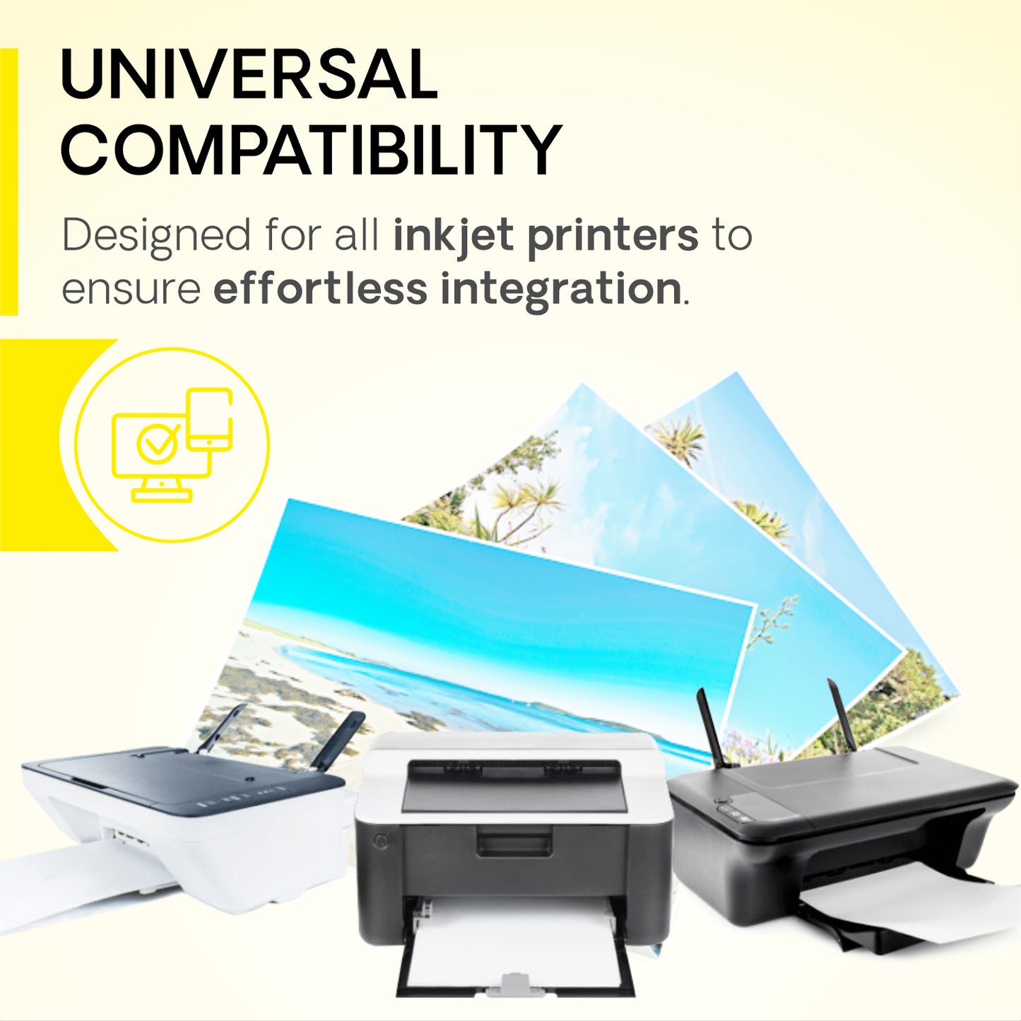 VMS Professional Yellow 1Ltr Refill Ink Universal Compatibility