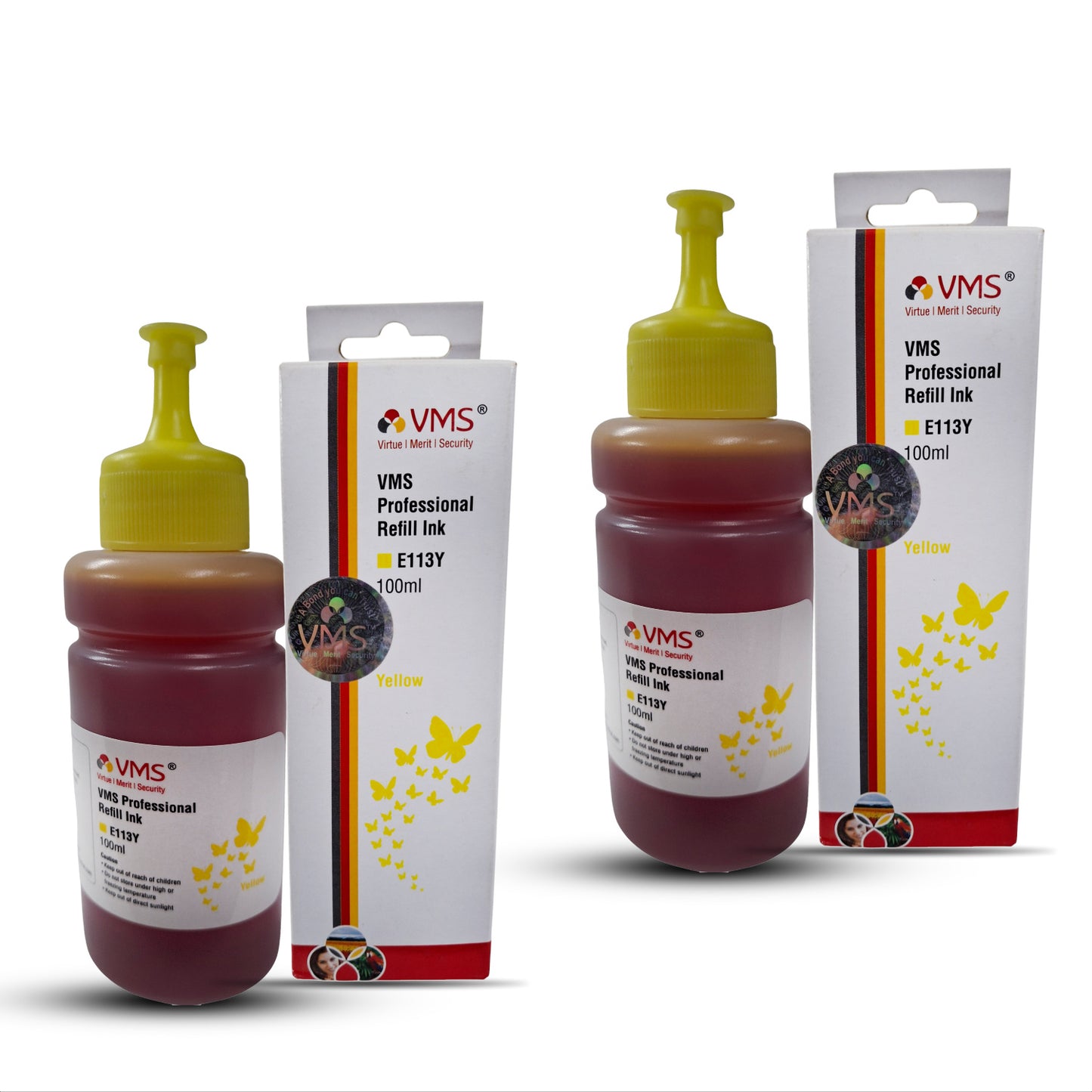 VMS Professional Yellow Refill Ink - 100 ml pack of 2
