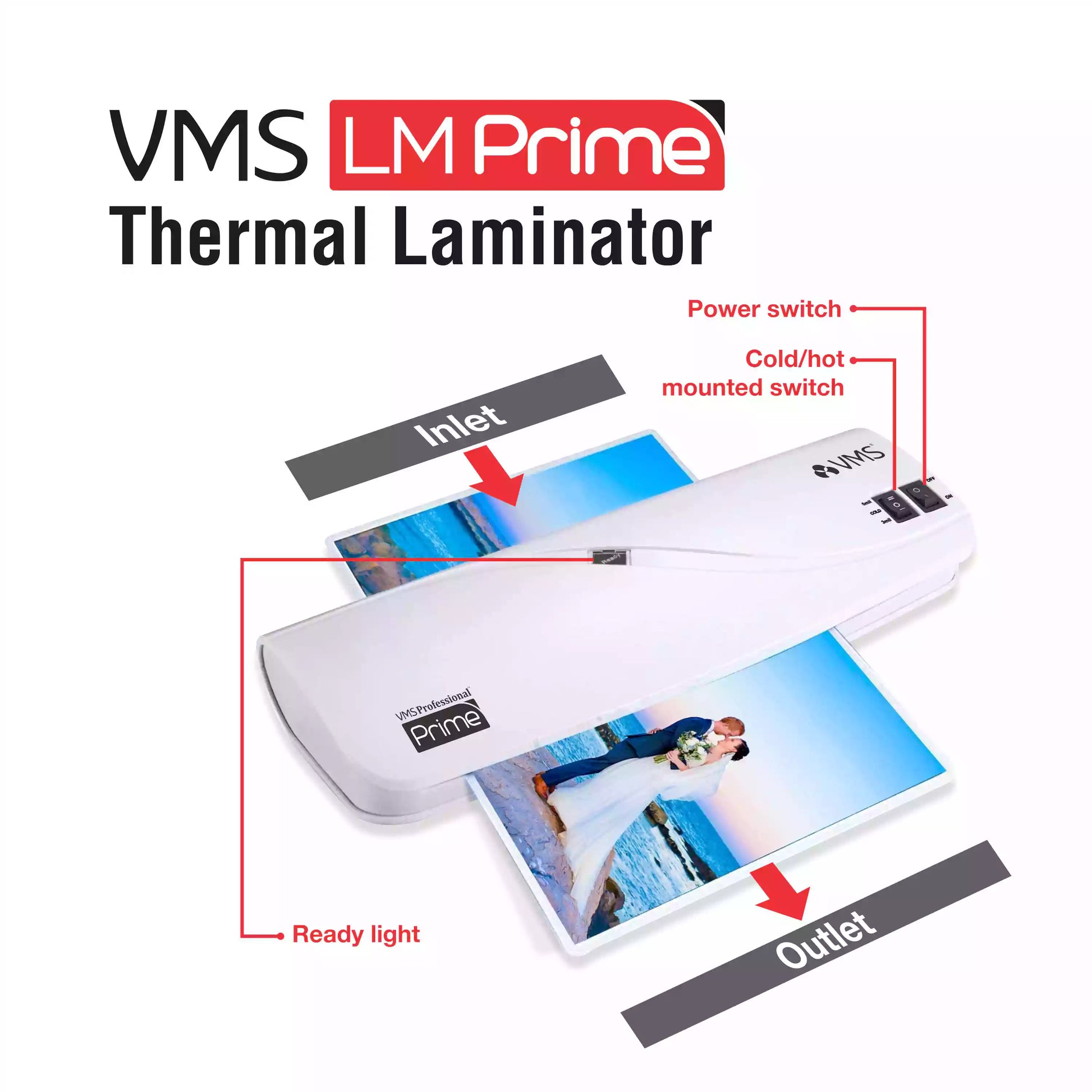 VMS LM Prime Laminator Machine-Inlet/Outlet Function