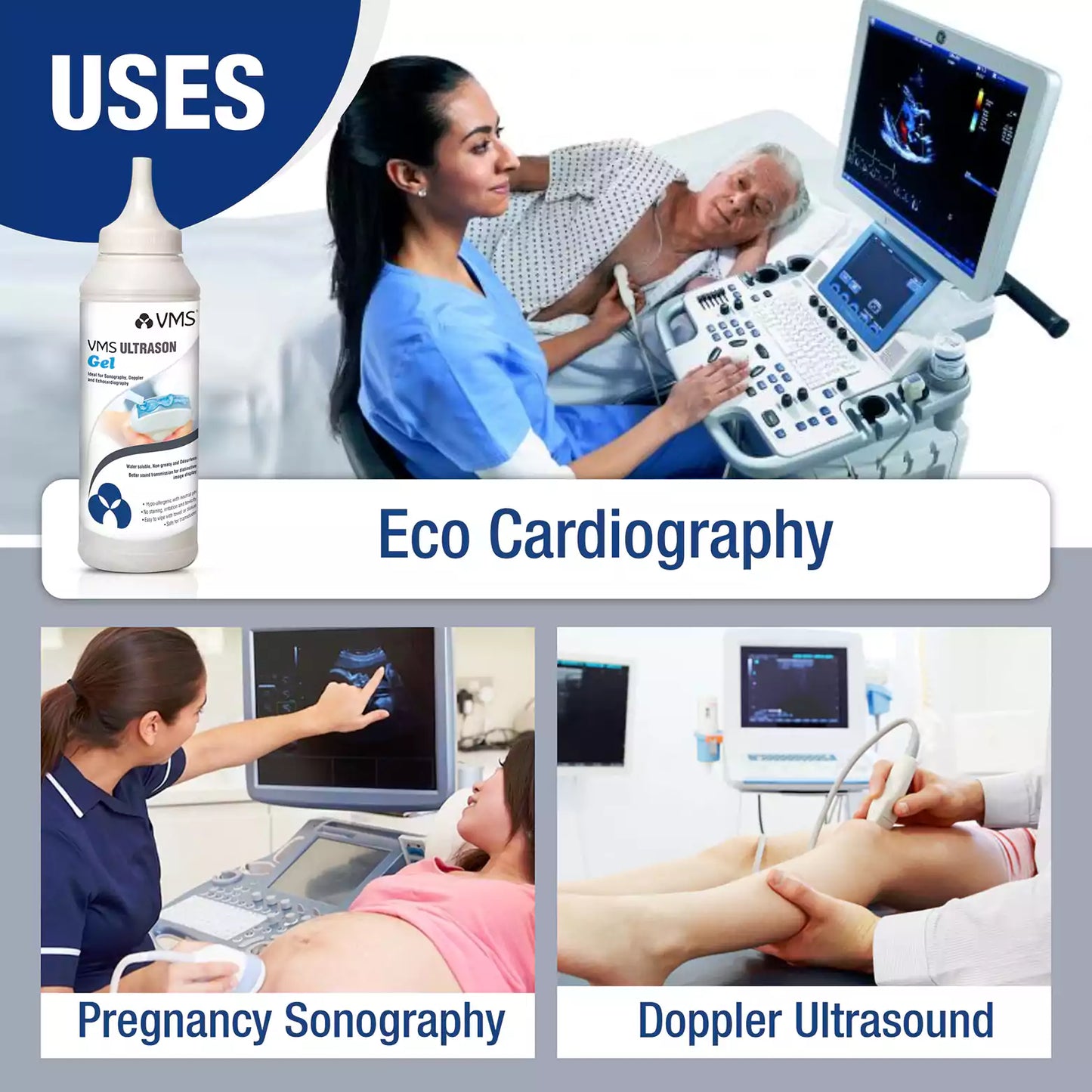 VMS Ultrason Gel - Blue Uses