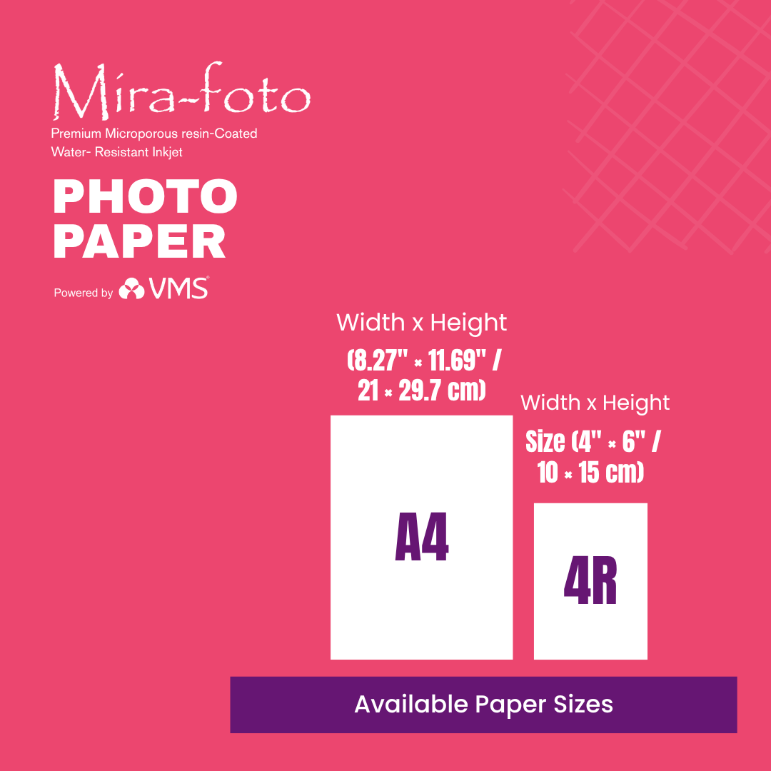 Mira~Foto Premium Glossy Inkjet A4 Photo Paper 270 GSM – 20 Sheets
