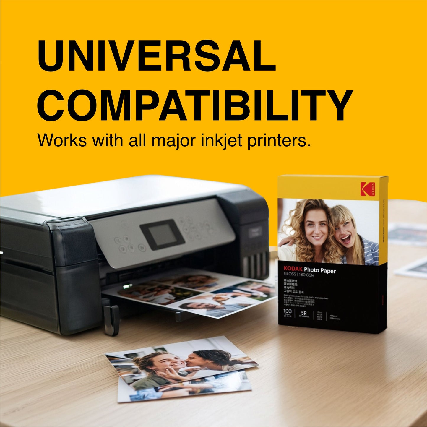 Kodak 180 GSM 5R High Gloss Photo Paper - 100 Sheets