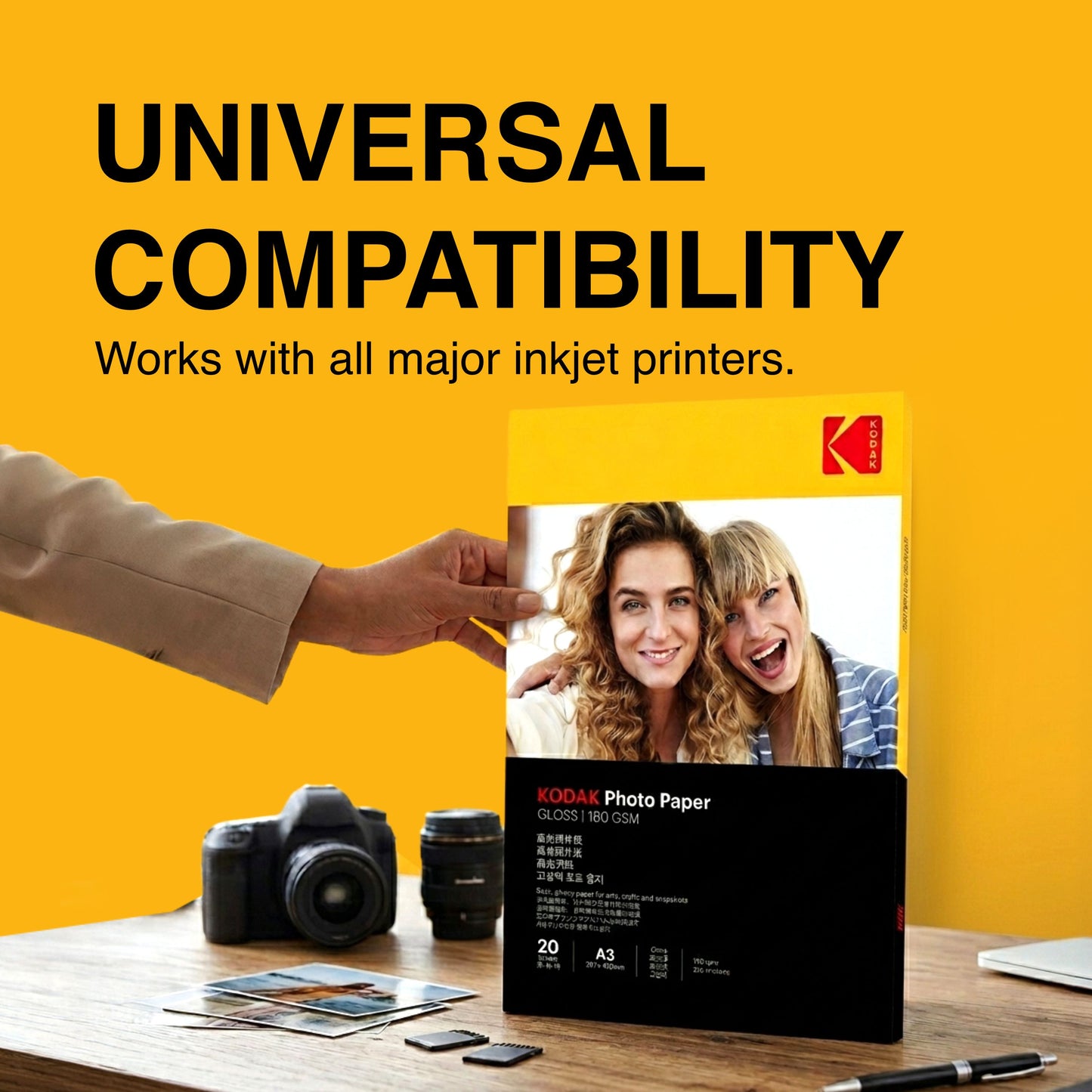 Kodak 180 GSM A3 High Gloss Photo Paper - 20 Sheets