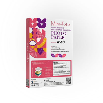 Mira~foto High Gloss Inkjet 240 GSM 6R Photo Paper 6x8 Inch – 100 Sheets