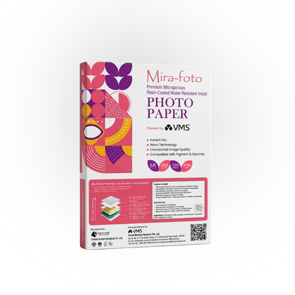 Mira~foto High Gloss Inkjet 260 GSM 6R Photo Paper 6x8 Inch – 100 Sheets