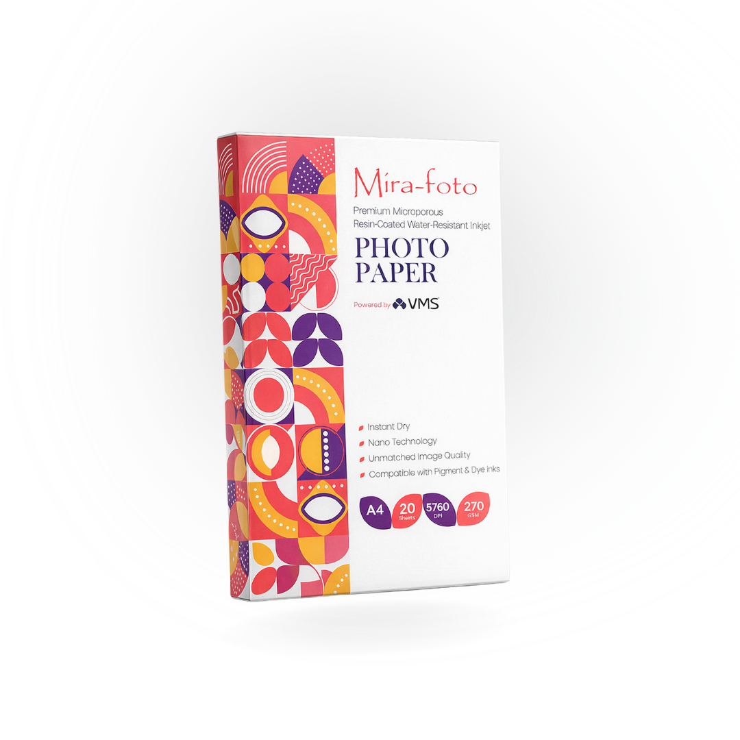Mira~Foto Premium Glossy Inkjet A4 Photo Paper 270 GSM – 20 Sheets