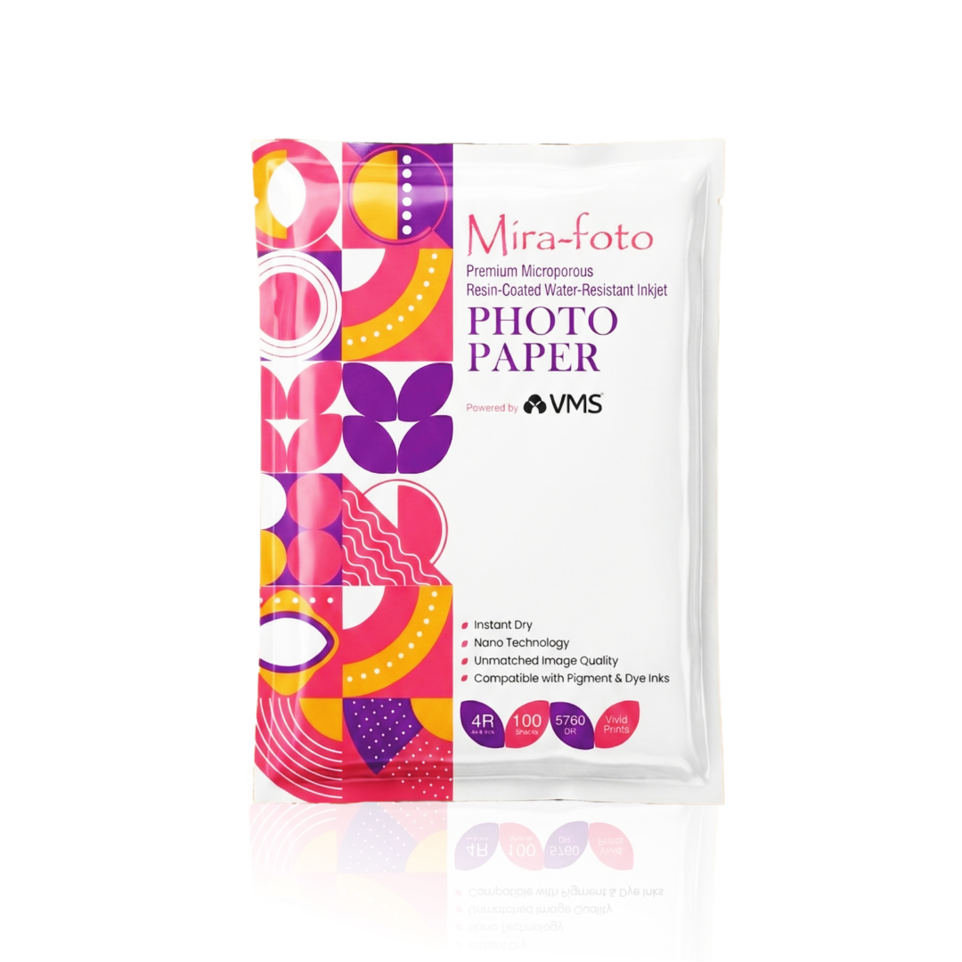 Mira~foto Premium Microporous RC 260 GSM 4R (4x6) Gloss Photo Paper - 100 sheets
