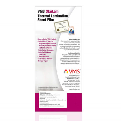 VMS StarLam Thermal Lamination Sheet Film