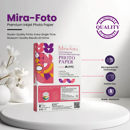 Mira~foto High Gloss Inkjet 270 GSM 5R Photo Paper 5x7 Inch – 100 Sheets