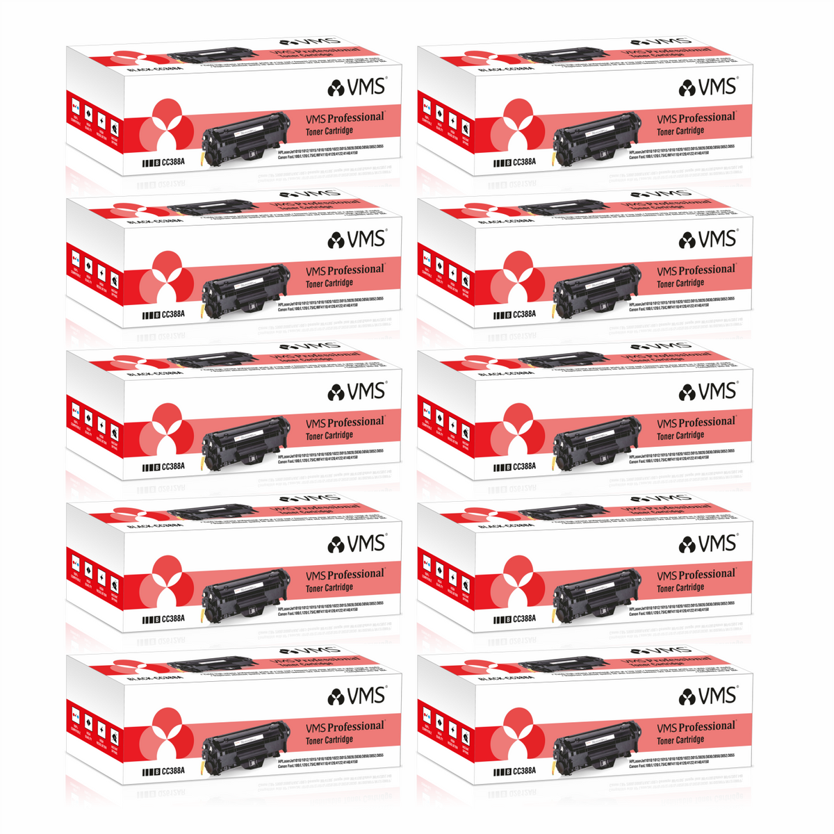 VMS Professional Black Toner cartridge  Pack of 10