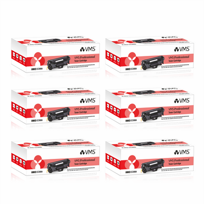 VMS Professional Black Toner cartridge Pack of 6