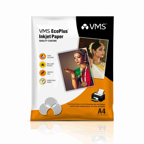 VMS EcoPlus 130 GSM A4 Glossy Photo Paper - 100 Sheets