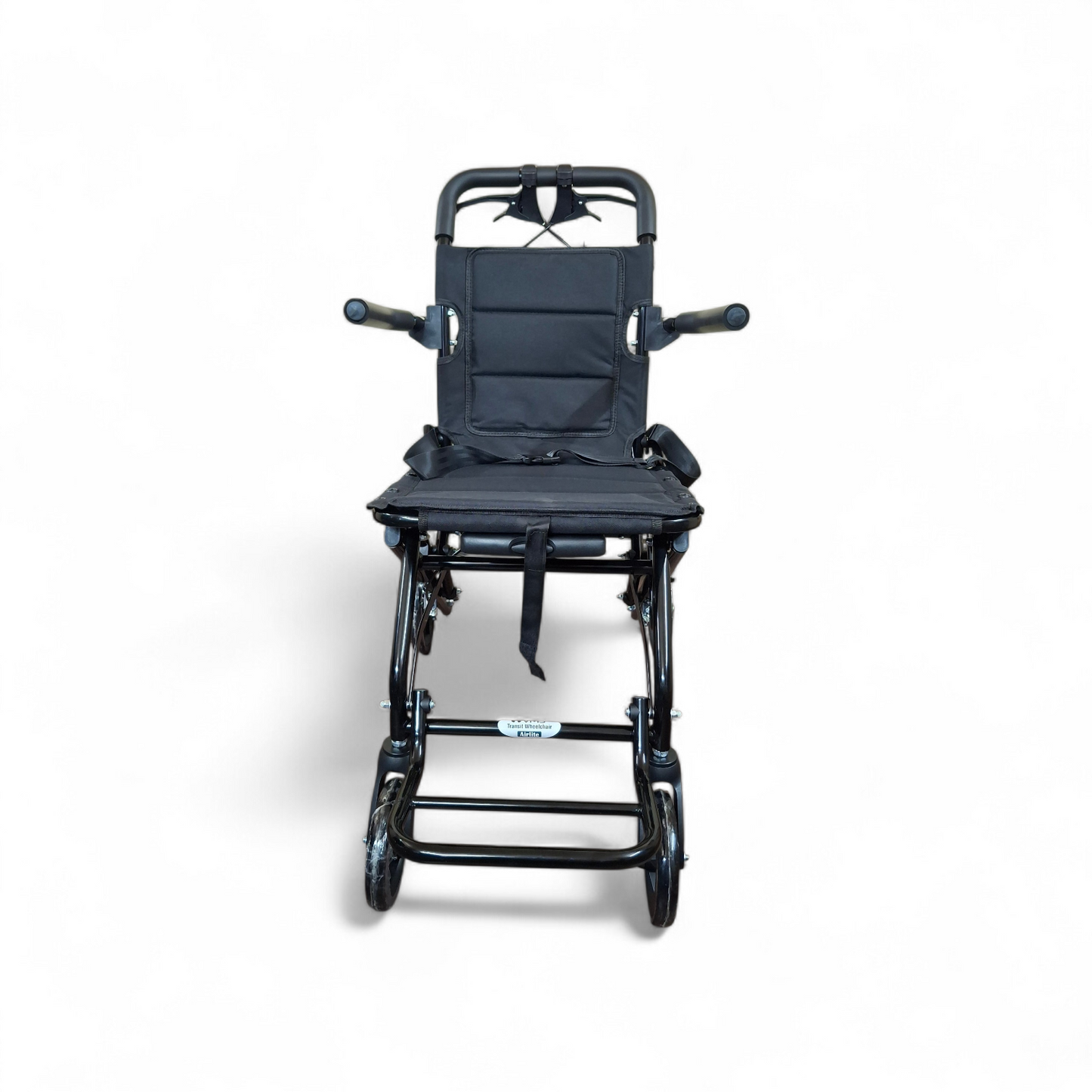 VMS Careline Foldable Portable Transit Wheelchair Airlite -Black