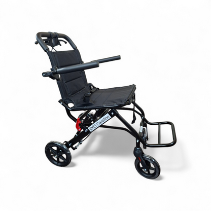 VMS Careline Foldable Portable Transit Wheelchair Airlite -Black