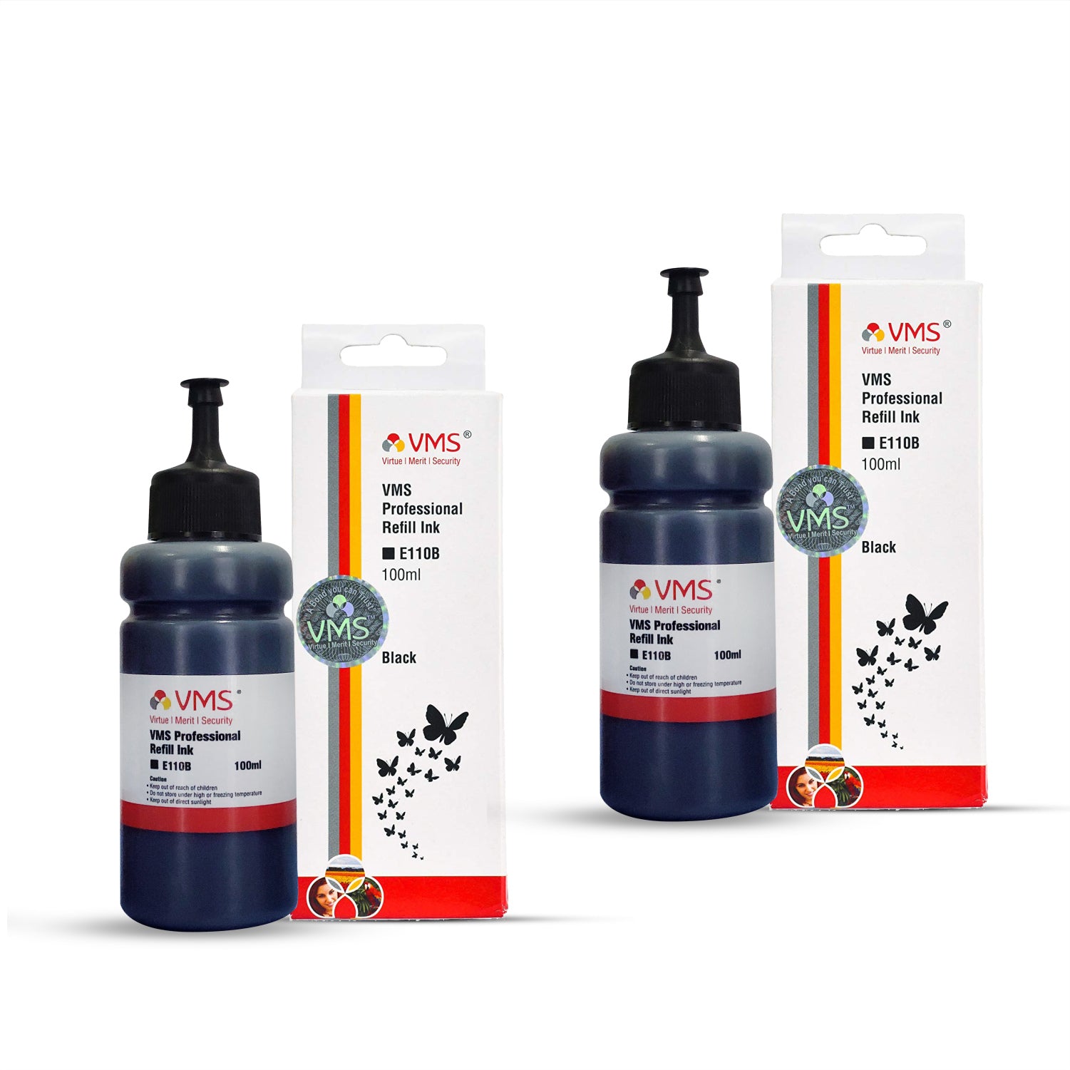 VMS Professional Refill Ink Black - Pack of 2