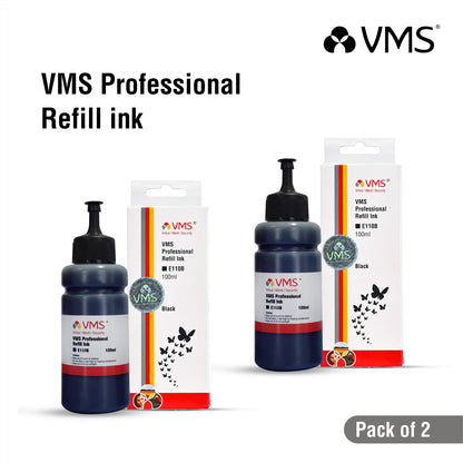 VMS Professional Refill Ink Black - Pack of 2