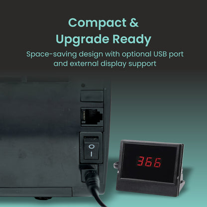 VMS Essentials CCM02 Semi Value Note/Currency Counter - Advanced Counterfeit Detection with UV, MG,IR Sensors and a 1-year offsite Warranty.