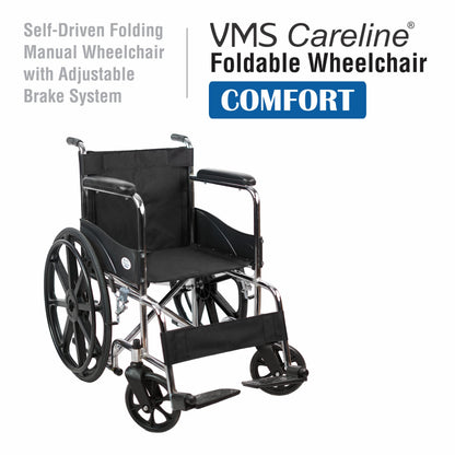 VMS Careline Foldable Manual Wheelchair - Comfort