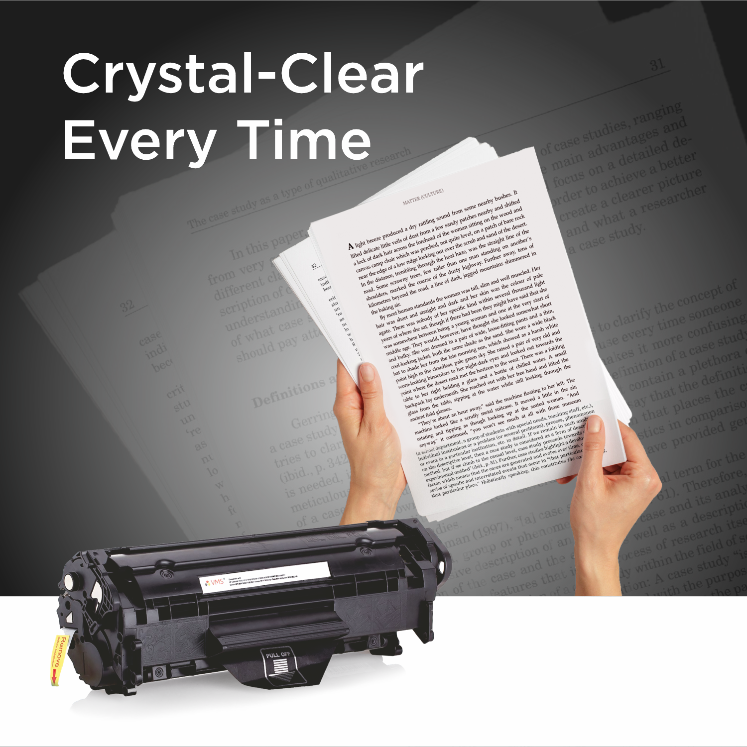 Black Toner Cartridge Crystal Clear Quality