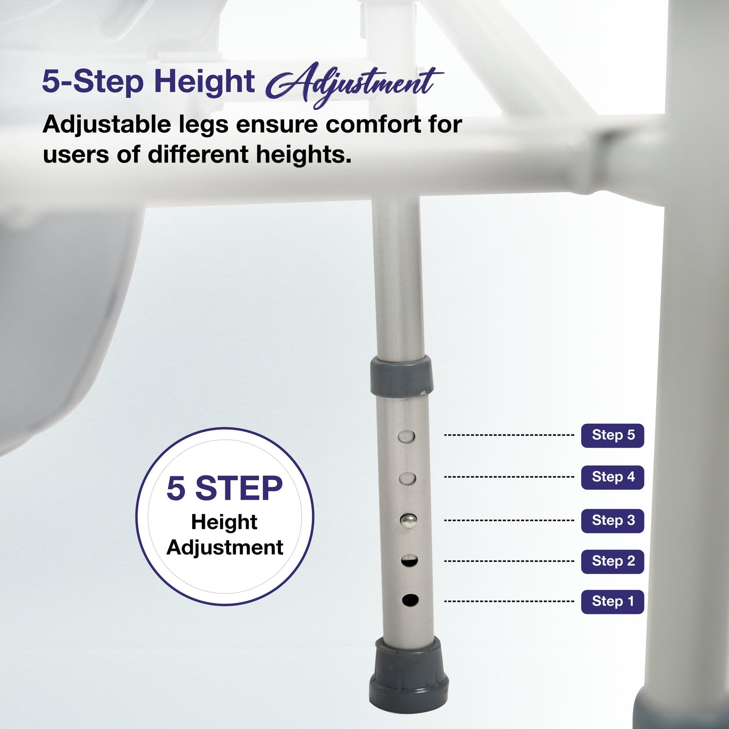 VMS Careline Foldable Commode Chair - CLASSIC