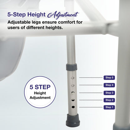 VMS Careline Foldable Commode Chair - CLASSIC