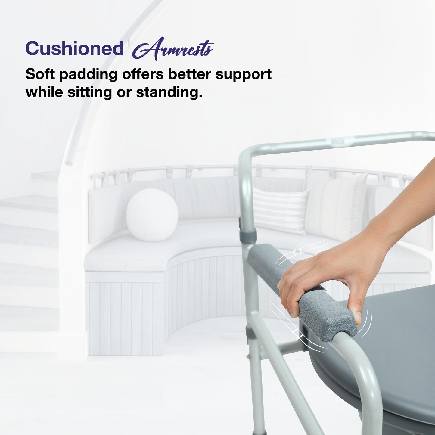 VMS Careline Foldable Commode Chair - CLASSIC