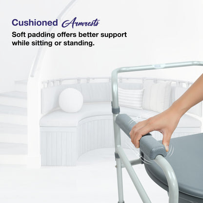VMS Careline Foldable Commode Chair - CLASSIC