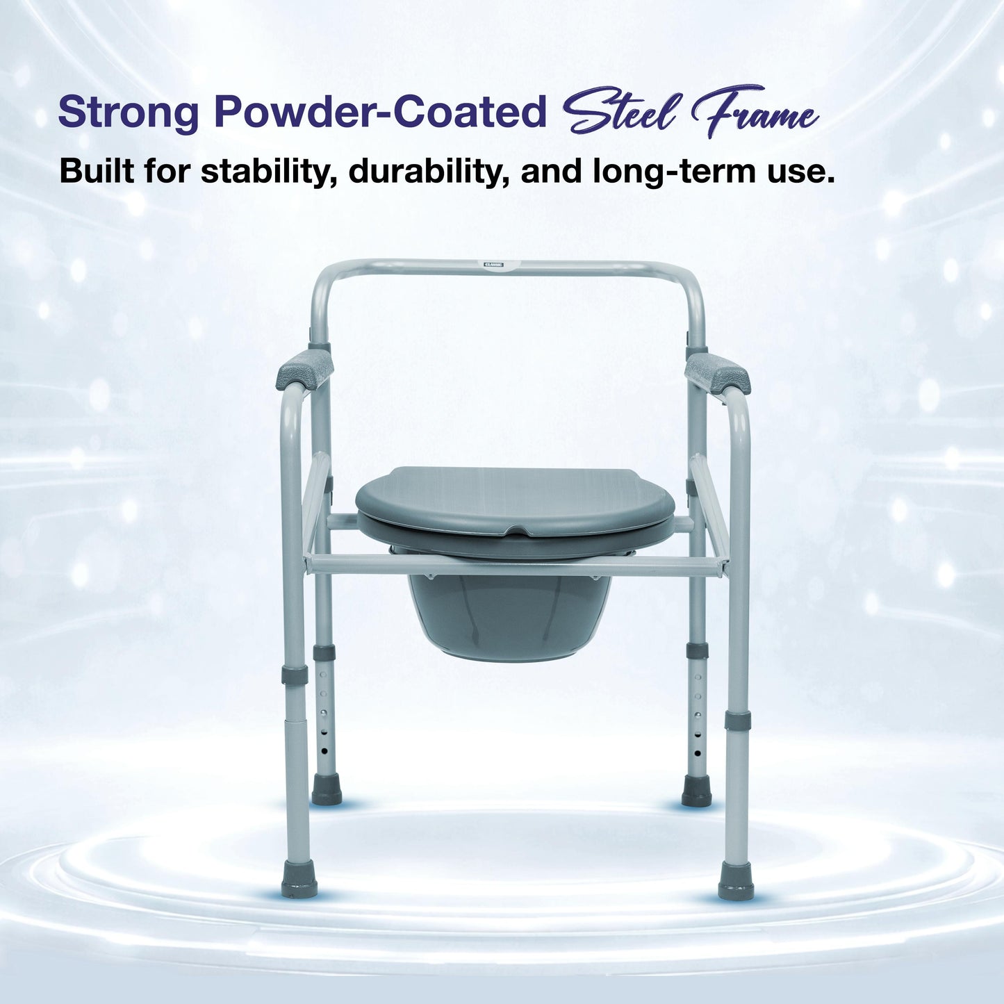 VMS Careline Foldable Commode Chair - CLASSIC