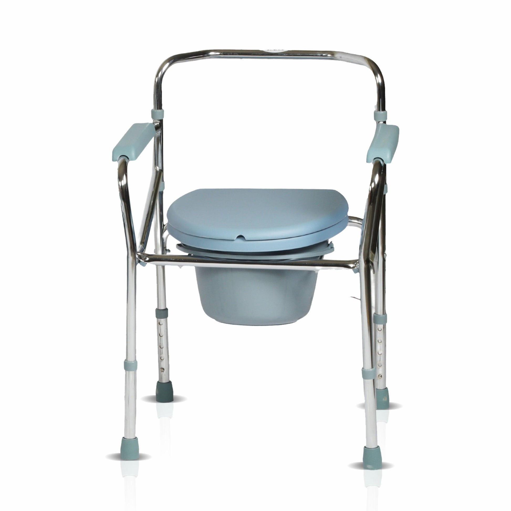 VMS Careline Foldable Commode Chair -  Profile View