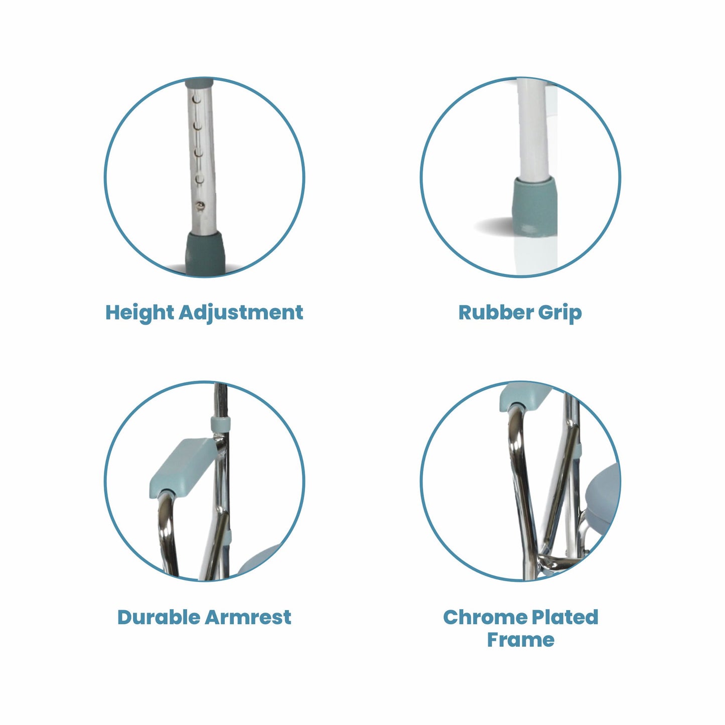 VMS Careline Foldable Commode Chair Functionality 