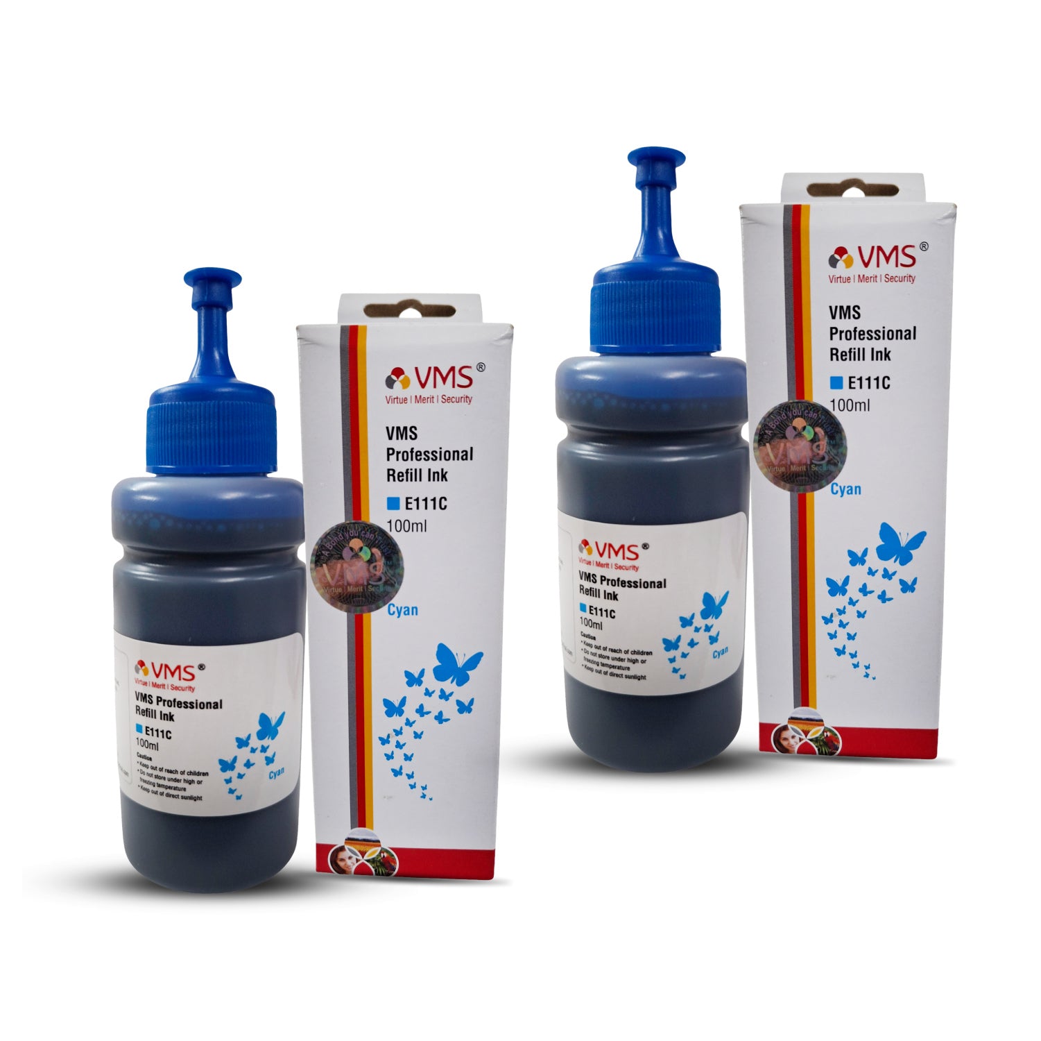 VMS Professional Cyan 100ml Refill Ink - Pack of 2 | Vibrant Shades ...