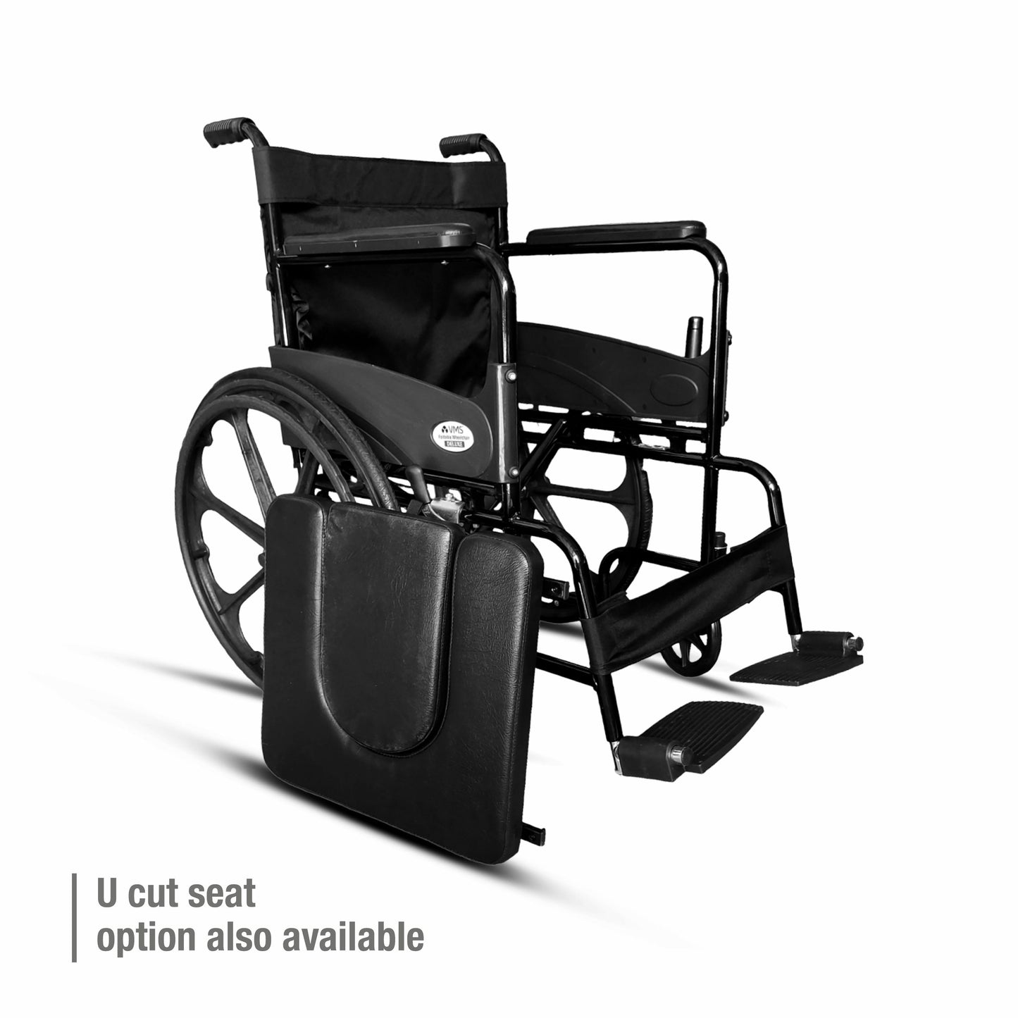 VMS Careline Foldable Commode Wheelchair DELUXE