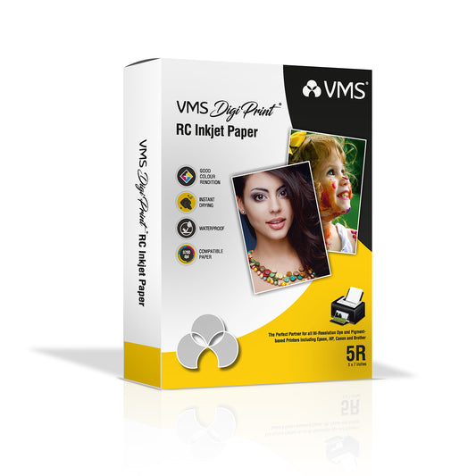 VMS DigiPrint 240 GSM 5R (5x7) Glossy Photo Paper - 100 Sheets