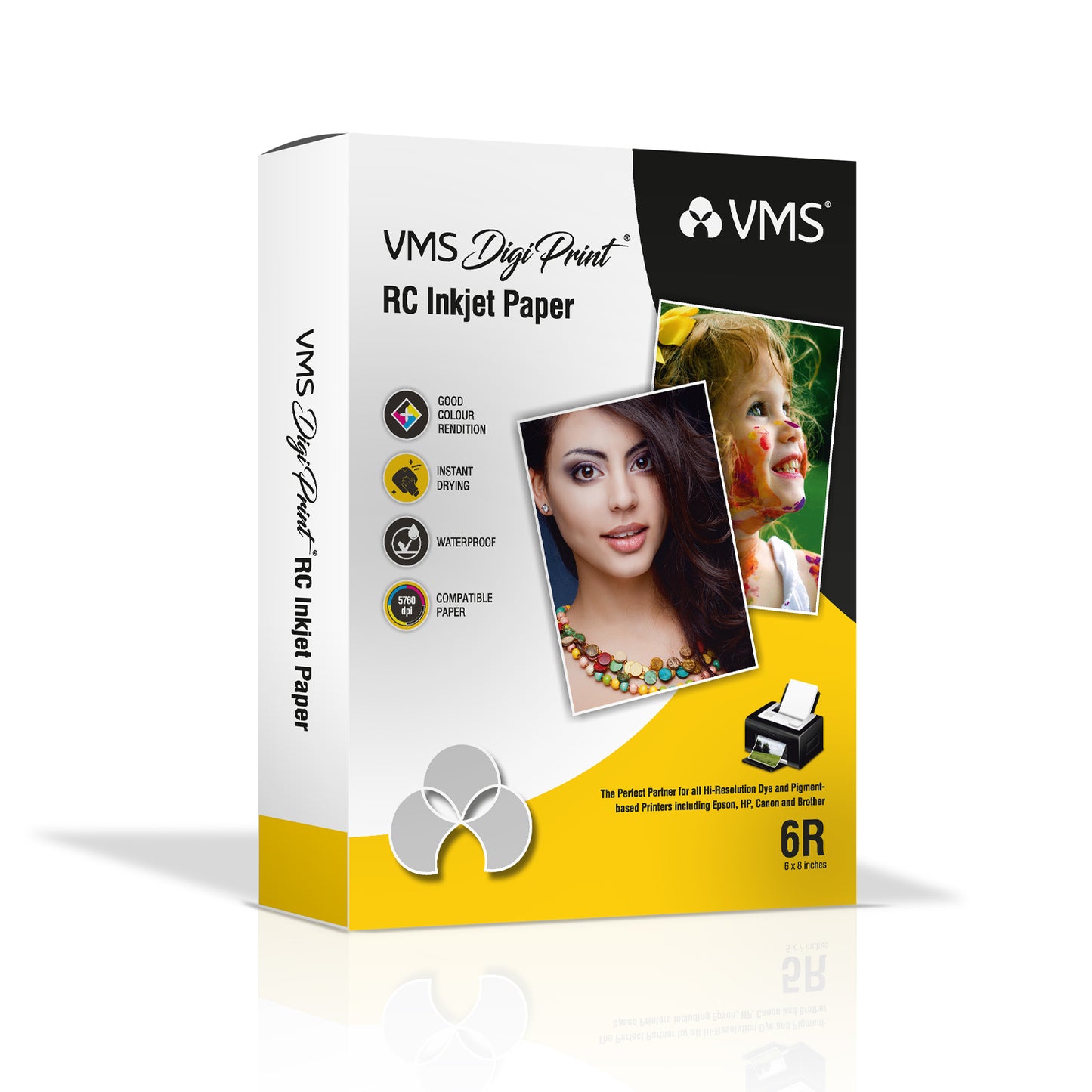 VMS DigiPrint 260 GSM 6R (6x8) High Glossy Photo Paper - 100 Sheets