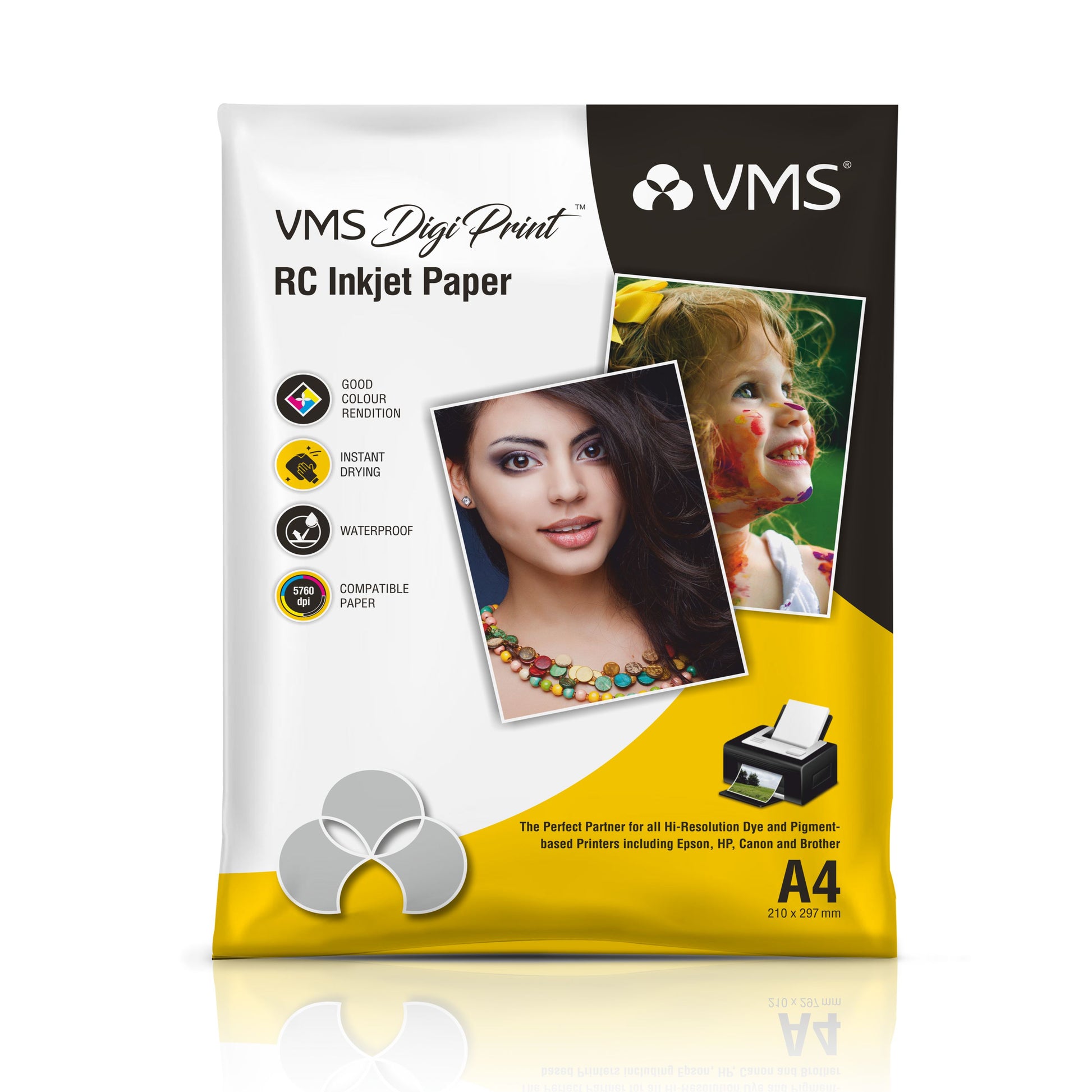 VMS DigiPrint 260 GSM A4 Glossy Photo Paper - Front View