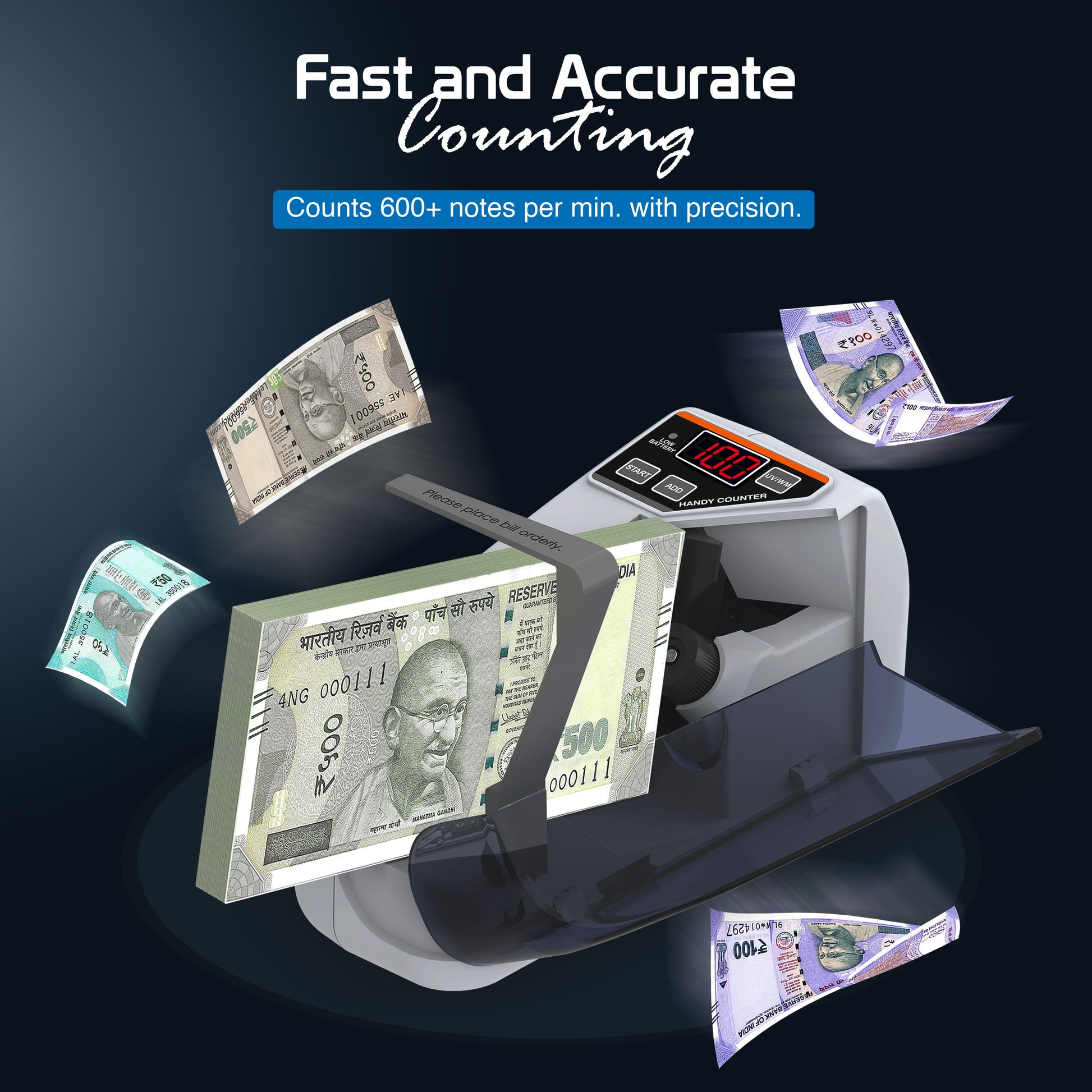 VMS Essentials Handy Note Counter Fast and Accurate Counter